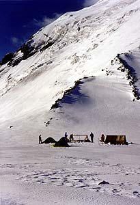 Advanced camp at the height 3200 meters.