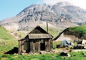 The Plotina Base hut.