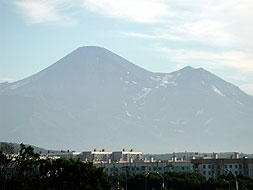 Petropavlovsk-Kamchatsky. Avachinsky and Kozelsky Volcanoes.