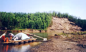 The river cliff at Range Moose Lodge.