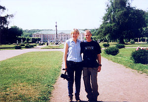 Tracy and Gary at the Kuskovo Palace, Moscow.