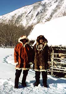 Tracy & Gary in Koryak reindeer clothes.