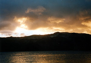 Sunrise at Ksudach Volcano.